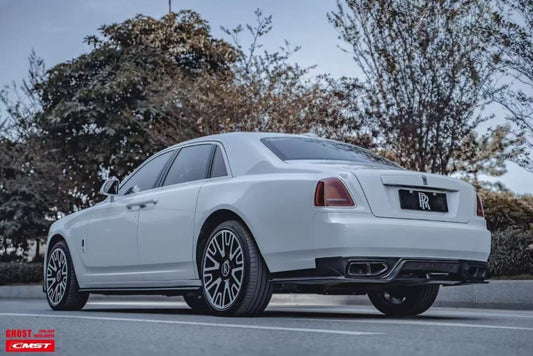 Rolls-Royce Ghost First Generation Series II 2015 2016 2017 2018 2019 2020 with Aftermarket Parts - Rear Bumper & Diffuser Carbon Fiber / FRP from CMST Tuning