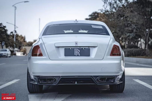 Rolls-Royce Ghost First Generation Series II 2015 2016 2017 2018 2019 2020 with Aftermarket Parts - Rear Bumper & Diffuser Carbon Fiber / FRP from CMST Tuning