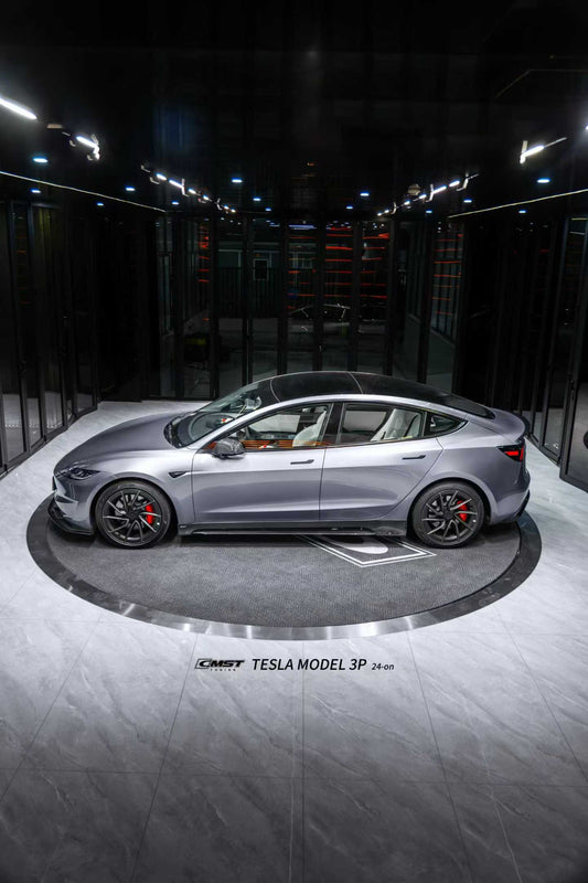 Tesla Model 3 Highland / Performance 2024-ON with Aftermarket Parts - V1 Style Side Skirts Carbon Fiber from CMST Tuning