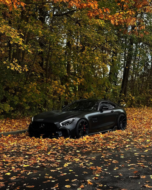 Mercedes Benz AMG GT GTS C190 2016-2019 with Aftermarket Parts - Vacuumed Carbon & FRP Side Skirts from CMST Tuning