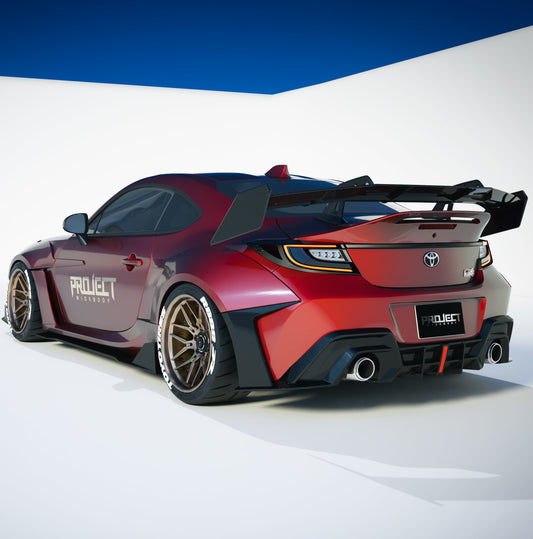 Subaru BRZ ZD8 2022-ON & Toyota GR86 ZN8 2022-ON with Aftermarket Parts - PROJECT WIDEBODY Full Kit Carbon Fiber/FRP from PROJECT WIDEBODY