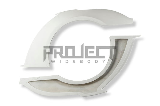 Subaru BRZ ZD8 2022-ON & Toyota GR86 ZN8 2022-ON with Aftermarket Parts - PROJECT WIDEBODY Front Fender Flares and Door Garnish Carbon Fiber / FRP from CMST Tuning