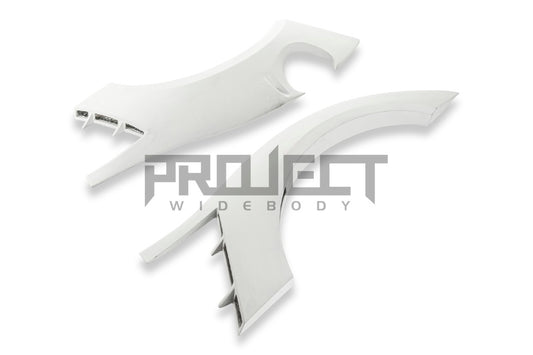 Subaru BRZ ZD8 2022-ON & Toyota GR86 ZN8 2022-ON with Aftermarket Parts - PROJECT WIDEBODY Rear Quarter Panel Flares Carbon Fiber / FRP from CMST Tuning