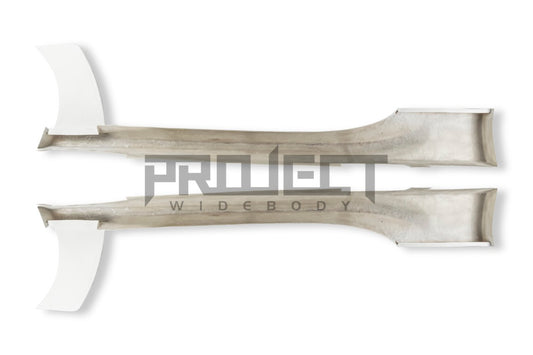 Subaru BRZ ZD8 2022-ON & Toyota GR86 ZN8 2022-ON with Aftermarket Parts - PROJECT WIDEBODY Upper & Lower Side Skirts Extensions Carbon Fiber / FRP from CMST Tuning