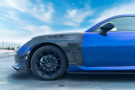 Subaru BRZ ZD8 & Toyota GR86 ZN8 2022 2023 2024 with Aftermarket Parts - Front Fenders Carbon Fiber from CMST Tuning