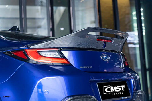 Subaru BRZ ZD8 & Toyota GR86 ZN8 2022 2023 2024 with Aftermarket Parts - V1 Style Rear Spoiler Carbon Fiber from CMST Tuning