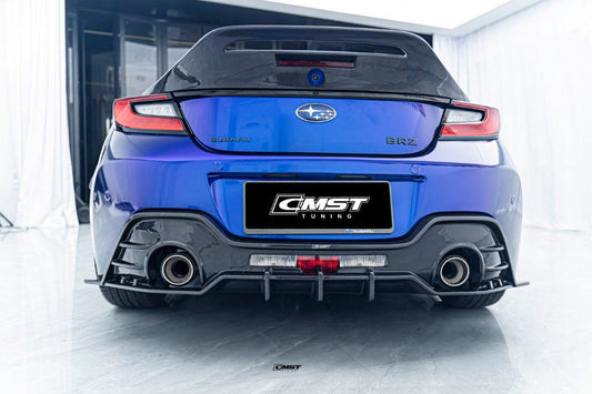BRZ ZD8 & Toyota GR86 ZN8 2022 2023 2024 with Aftermarket Parts - V1 Style Rear Diffuser Carbon Fiber from CMST Tuning