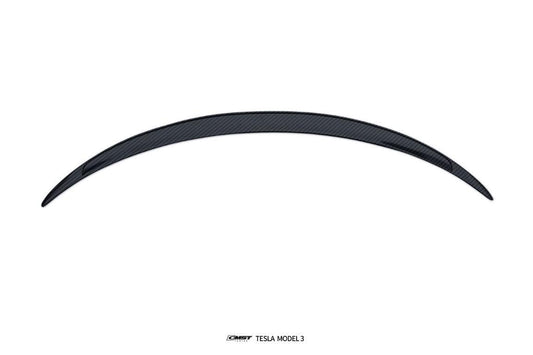 Tesla Model 3 Highland / Performance 2024-ON with Aftermarket Parts - V3 Style Rear Spoiler Carbon Fiber from CMST Tuning