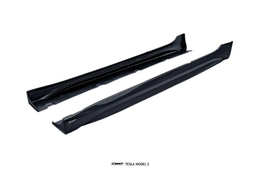Tesla Model 3 Highland / Performance 2024-ON with Aftermarket Parts - V2 Style Side Skirts Carbon Fiber from CMST Tuning