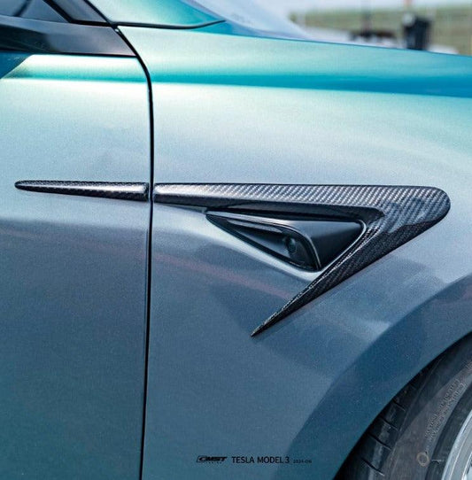 Tesla Model 3 Highland / Performance 2024-ON with Aftermarket Parts - Fender Trim Carbon Fiber from CMST Tuning