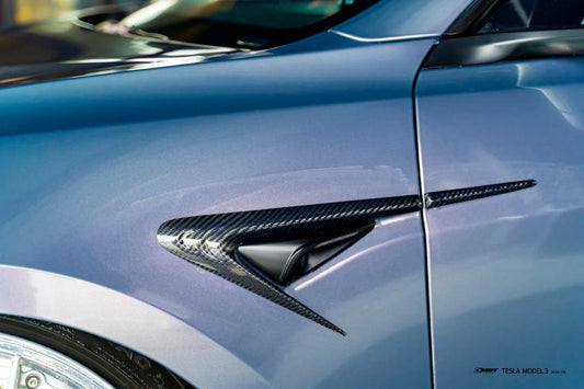 Tesla Model 3 Highland / Performance 2024-ON with Aftermarket Parts - Fender Trim Carbon Fiber from CMST Tuning