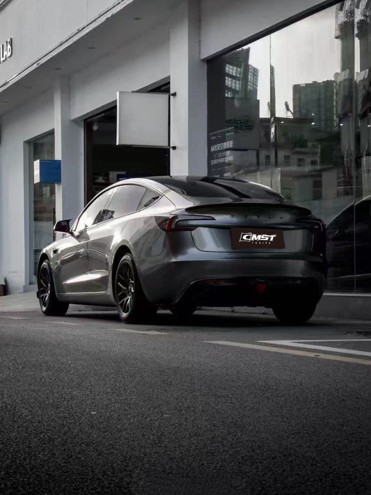 Tesla Model 3 Highland / Performance 2024-ON with Aftermarket Parts - V3 Style Rear Spoiler Carbon Fiber from CMST Tuning