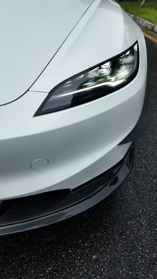 Tesla Model 3 Highland 2024-ON with Aftermarket Parts - V2 Style Front Lip Carbon Fiber from CMST Tuning