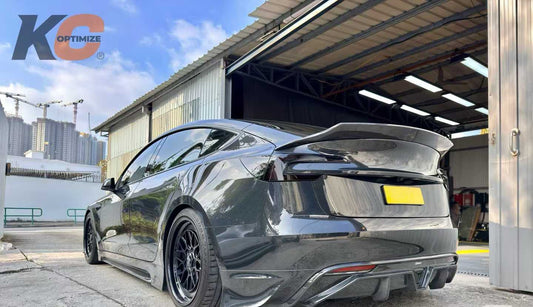 Tesla Model 3 Highland / Performance 2024-ON with Aftermarket Parts - V2 Style Side Skirts Carbon Fiber from CMST Tuning