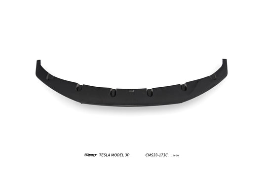 Tesla Model 3 Performance 2024-ON with Aftermarket Parts - V1 Front Lip Carbon Fiber / FRP from CMST Tuning