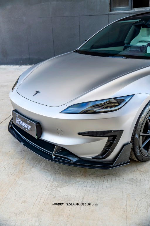 Tesla Model 3 Performance 2024-ON with Aftermarket Parts - Upper Valences Carbon Fiber / FRP from CMST Tuning