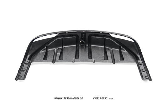 Tesla Model 3 Performance 2024-ON with Aftermarket Parts - V1 Rear Diffuser Carbon Fiber / FRP from CMST Tuning