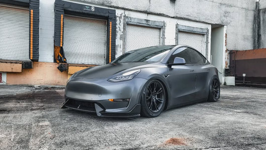 Tesla Model 3 Performance Long Range Standard Base 2017 2018 2019 2020 2021 2022 2023 with Aftermarket Parts - V3 Hood Bonnet Carbon Fiber / FRP from CMST Tuning