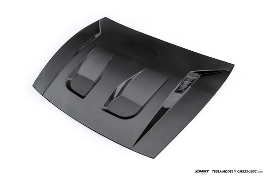 Tesla Model Y Juniper 2026-ON with Aftermarket Parts - V1 Hood Carbon Fiber / FRP from CMST Tuning