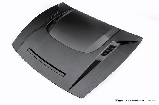 Tesla Model Y Juniper 2026-ON with Aftermarket Parts - V2 Hood Carbon Fiber / FRP from CMST Tuning