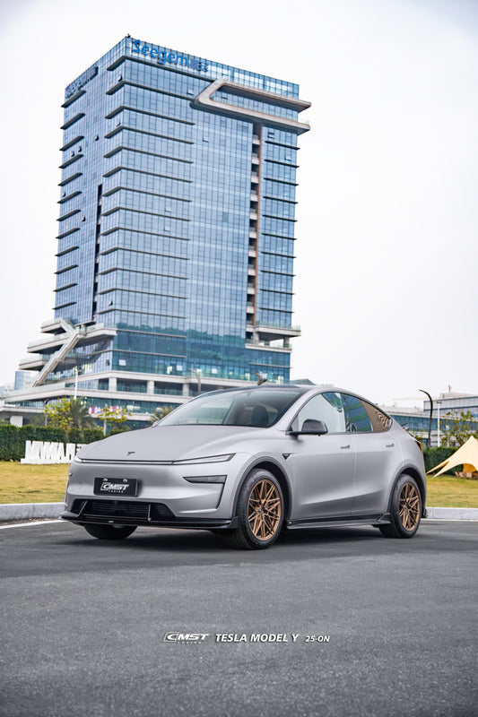 Tesla Model Y Juniper 2026-ON with Aftermarket Parts - V6 Front Lip PP Polypropylene from CMST Tuning