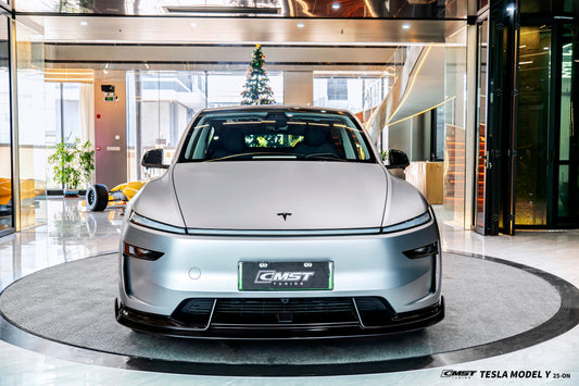 Tesla Model Y Juniper 2026-ON with Aftermarket Parts - V6 Front Lip PP Polypropylene from CMST Tuning