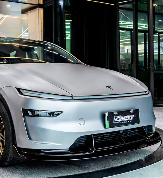 Tesla Model Y Juniper 2026-ON with Aftermarket Parts - V6 Front Lip PP Polypropylene from CMST Tuning