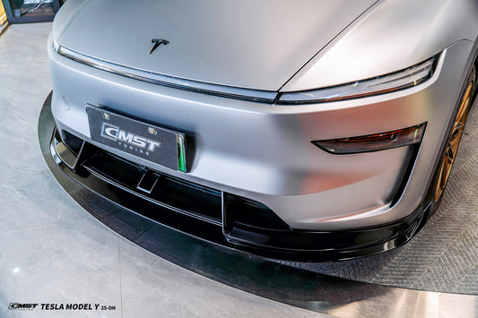 Tesla Model Y Juniper 2026-ON with Aftermarket Parts - V6 Front Lip PP Polypropylene from CMST Tuning