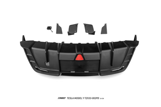 Tesla Model Y Juniper 2026-ON with Aftermarket Parts - V5 Rear Diffuser PP Polypropylene from CMST Tuning