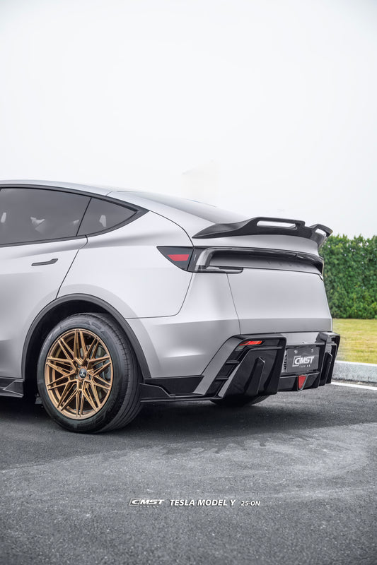 Tesla Model Y Juniper 2026-ON with Aftermarket Parts - V5 Rear Diffuser PP Polypropylene from CMST Tuning