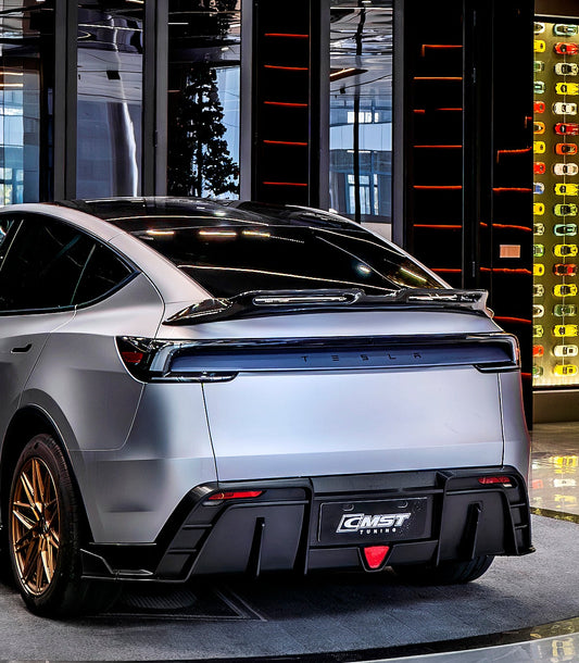 Tesla Model Y Juniper 2026-ON with Aftermarket Parts - V5 Rear Diffuser PP Polypropylene from CMST Tuning