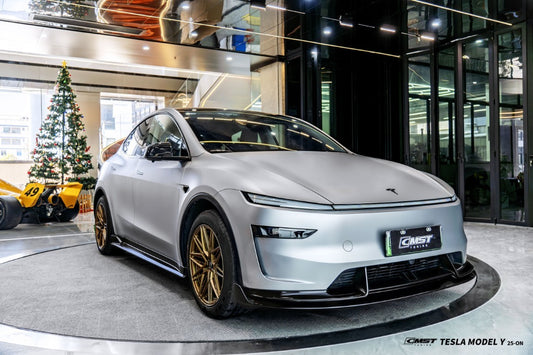 Tesla Model Y Juniper 2026-ON with Aftermarket Parts - V5 Side Skirts PP Polypropylene from CMST Tuning