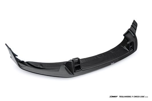 Tesla Model Y Juniper 2026-ON with Aftermarket Parts - V2 Front Lip Carbon Fiber / FRP from CMST Tuning