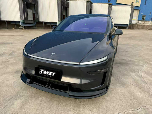 Tesla Model Y Juniper 2026-ON with Aftermarket Parts - V6 Front Lip PP Polypropylene from CMST Tuning