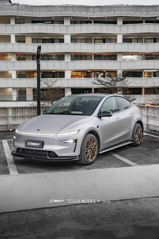 Tesla Model Y Juniper 2026-ON with Aftermarket Parts - V6 Front Lip PP Polypropylene from CMST Tuning