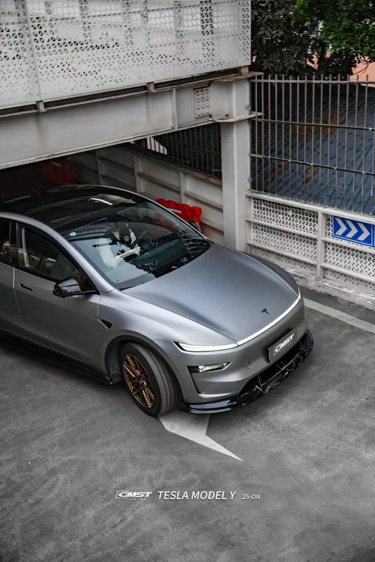 Tesla Model Y Juniper 2026-ON with Aftermarket Parts - V6 Front Lip PP Polypropylene from CMST Tuning