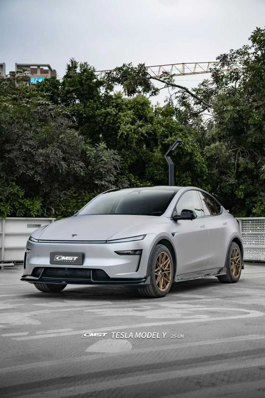 Tesla Model Y Juniper 2026-ON with Aftermarket Parts - V6 Front Lip PP Polypropylene from CMST Tuning