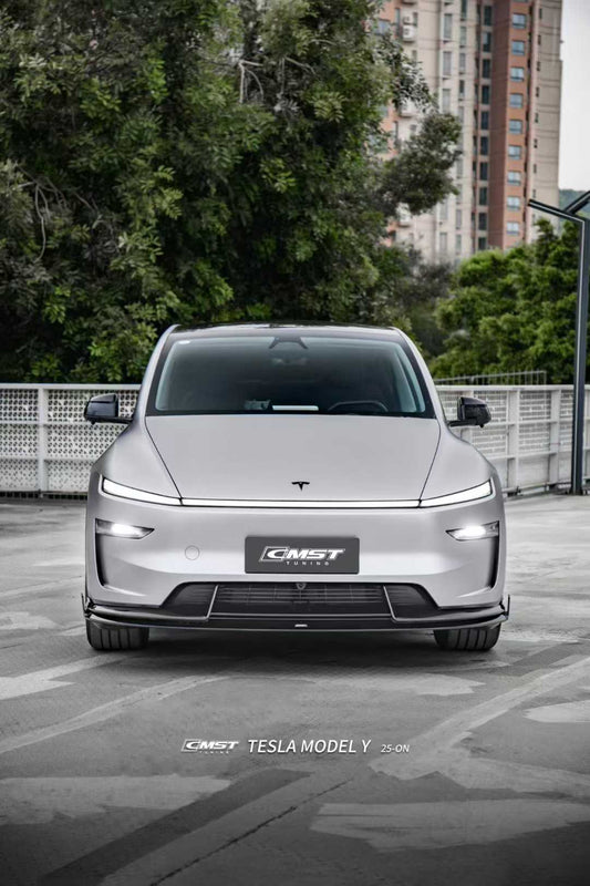 Tesla Model Y Juniper 2026-ON with Aftermarket Parts - V6 Front Lip PP Polypropylene from CMST Tuning