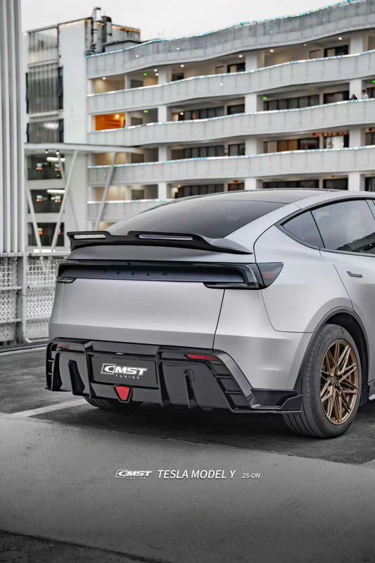 Tesla Model Y Juniper 2026-ON with Aftermarket Parts - V5 Rear Diffuser PP Polypropylene from CMST Tuning