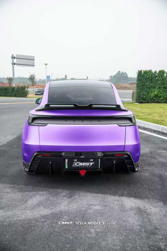 Tesla Model Y Juniper 2026-ON with Aftermarket Parts - V5 Rear Diffuser PP Polypropylene from CMST Tuning