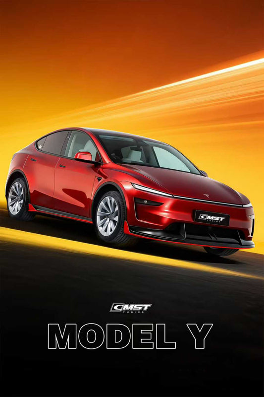 Tesla Model Y Juniper 2026-ON with Aftermarket Parts - V5 Side Skirts PP Polypropylene from CMST Tuning