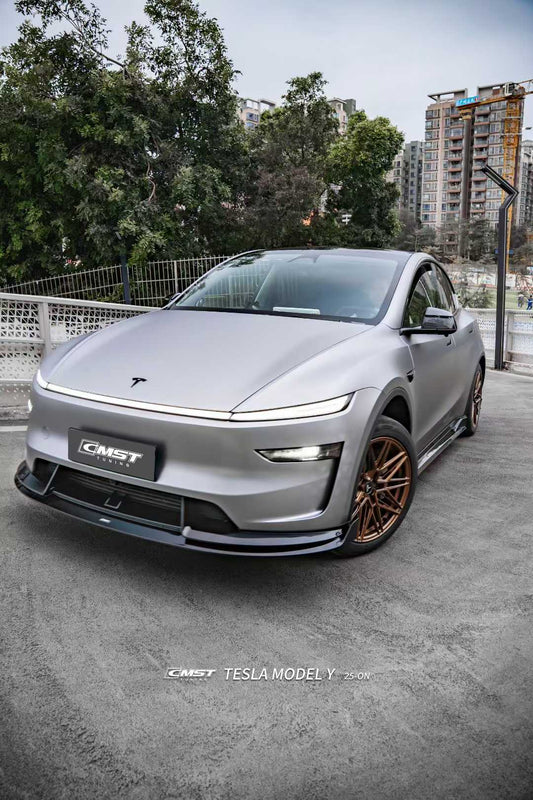 Tesla Model Y Juniper 2026-ON with Aftermarket Parts - V5 Side Skirts PP Polypropylene from CMST Tuning