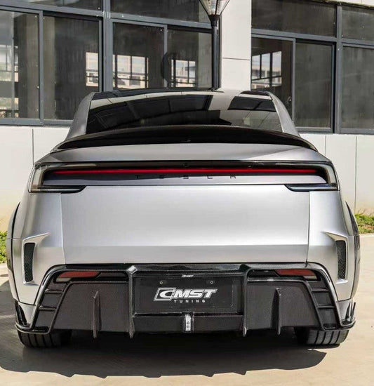 Tesla Model Y Juniper Base Performance 2026-ON with Aftermarket Parts - Rear Spoiler Carbon Fiber / FRP from CMST Tuning