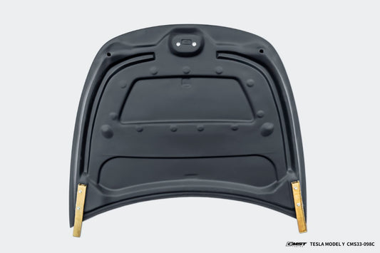 Tesla Model Y Performance AWD Long Range RWD Standard 2020 2021 2022 2023 2024 with Aftermarket Parts - V4 Hood Bonnet Carbon Fiber / FRP from CMST Tuning