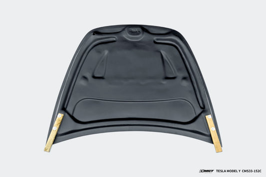 Tesla Model Y Performance AWD Long Range RWD Standard 2020 2021 2022 2023 2024 with Aftermarket Parts - V5 Hood Bonnet Carbon Fiber / FRP from CMST Tuning