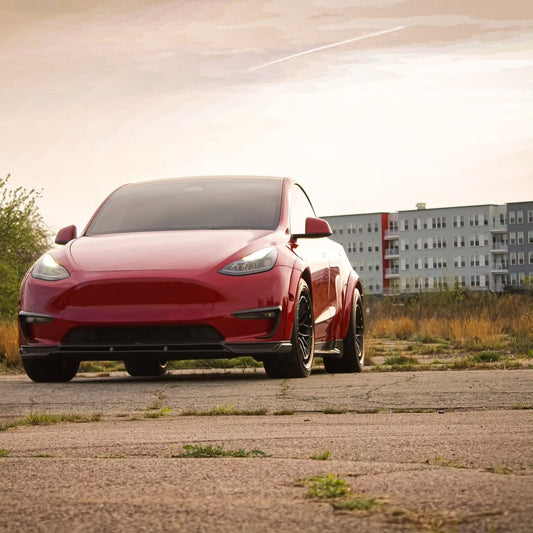 Tesla Model Y Performance AWD Long Range RWD Standard 2020 2021 2022 2023 2024 with Aftermarket Parts -V1 Side Skirts Carbon Fiber / FRP from CMST Tuning