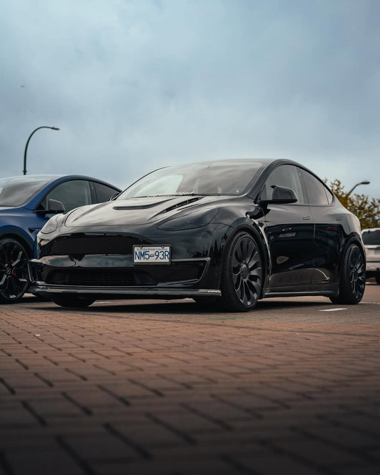 Tesla Model Y Performance AWD Long Range RWD Standard 2020 2021 2022 2023 2024 with Aftermarket Parts - V1 Hood Bonnet Carbon Fiber / FRP from CMST Tuning