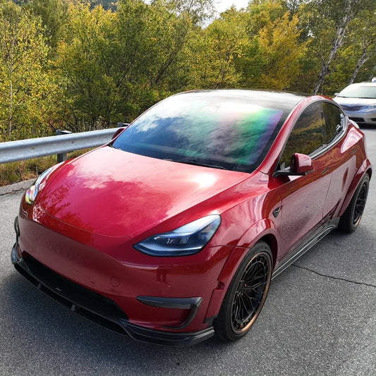Tesla Model Y Performance AWD Long Range RWD Standard 2020 2021 2022 2023 2024 with Aftermarket Parts -V1 Side Skirts Carbon Fiber / FRP from CMST Tuning
