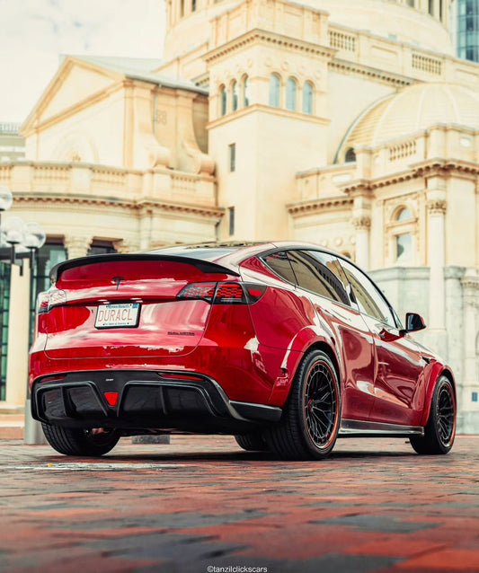 Tesla Model Y Performance AWD Long Range RWD Standard 2020 2021 2022 2023 2024 with Aftermarket Parts -V1 Side Skirts Carbon Fiber / FRP from CMST Tuning