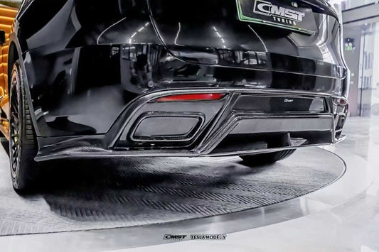 New Release! CMST Tuning Carbon Fiber Rear Bumper ver.1 for Tesla Model Y - Performance SpeedShop